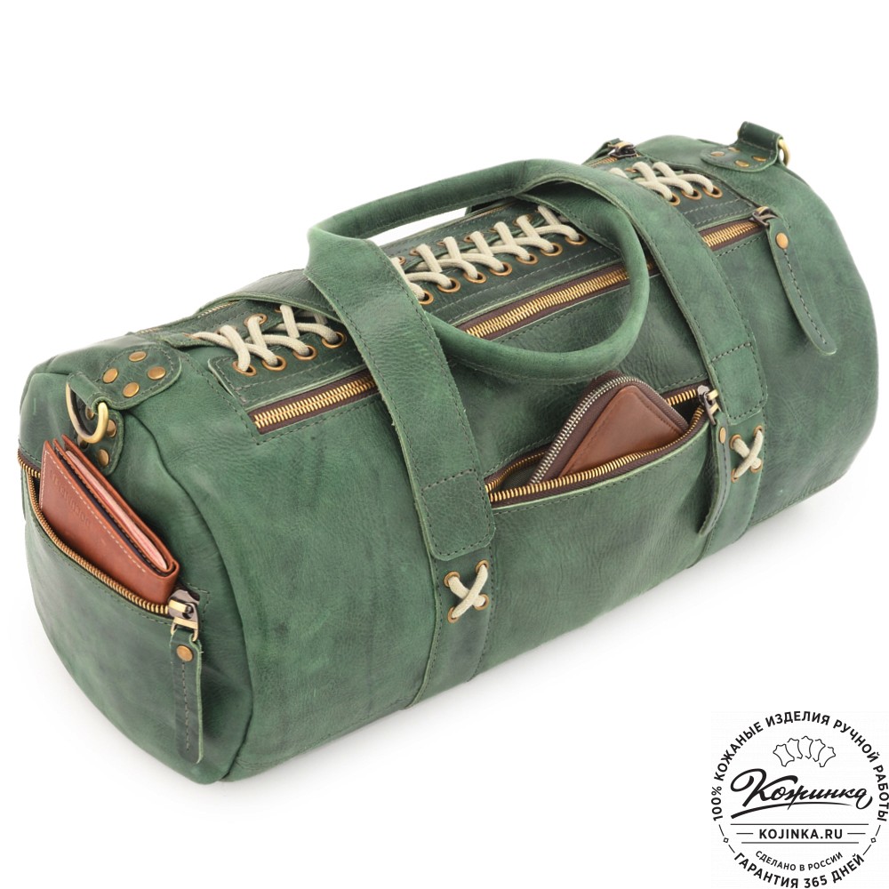  Кожаная сумка "Тайлер" (изумруд) 